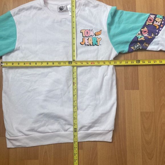 Vintage Tom & Jerry Sweatshirt Cartoon Graphic Long Sleeve Men XL - Picture 6 of 6